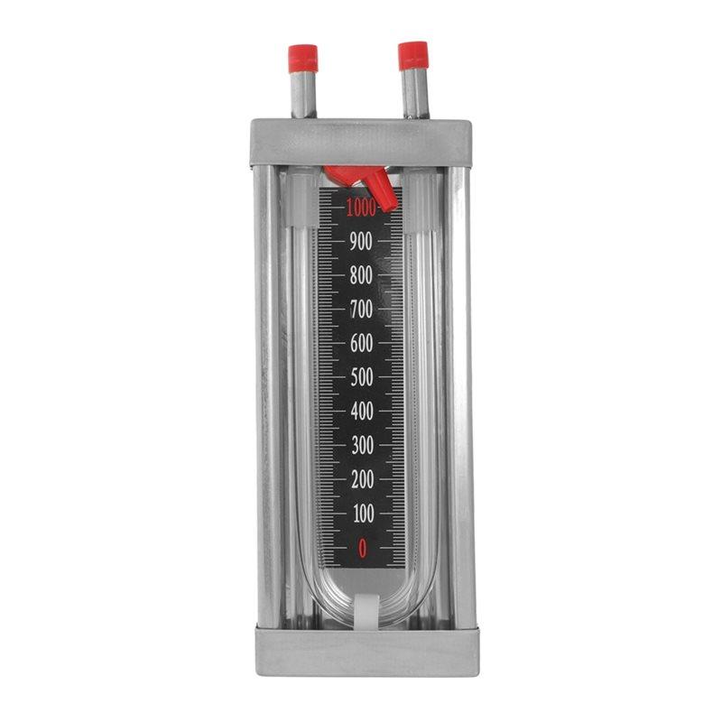 A84E-High Accuracy Stainless Steel U Tube Manometer Pressure Gauge Differential Meter Vacuum Tube Tester