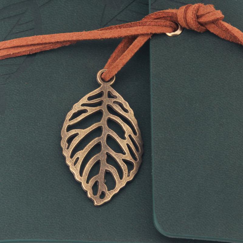 Retro Leaf Notebook School Office Stationery Diary Notepad Literature PU Leather Note Book Traveler Journal Planners Gifts