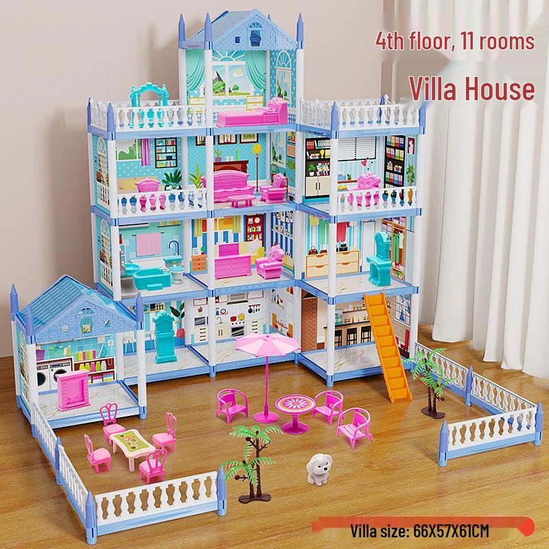 Children's Pretend Play Castle Dollhouse - Educational, Assembled, Birthday Gift for Girls