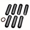 1 Set Schwarzes Frontgrill-Gittereinsatz-Kit für Jeep Wrangler & Wrangler Unlimited 2007-2015