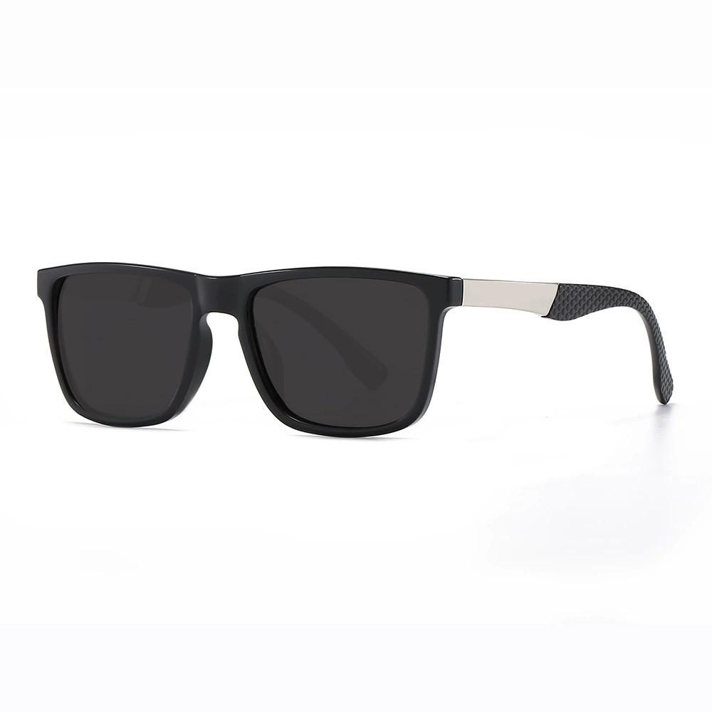 Mens Polarized Driving Sunglasses With Uv400 Protection For Travel And Outdoor Activities BrightBlackFrameGrayLens