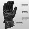 RIDEZ Winter Motorcycle Fleece and Genuine Cowhide Stylish American Long Smartphone Gloves, Leather, Style, Sleeve, Compatible, Black, RWG06-BK-XL