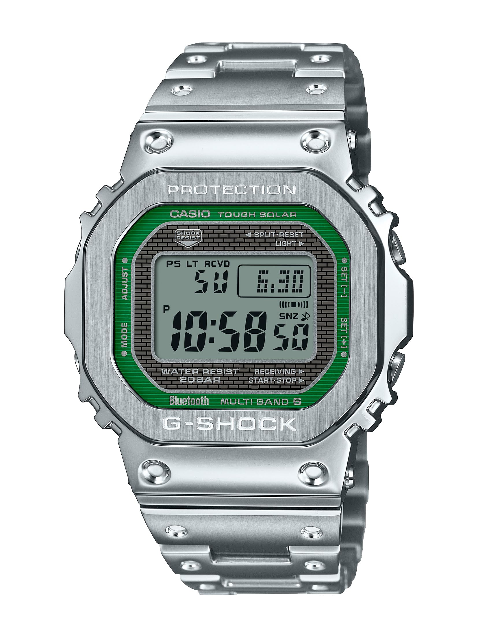 

G-Shock [Casio] Watch [] Full Metal Bluetooth Equipped with Radio Solar GMW-B5000D-3JF Men s Silver