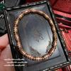 Ancient Gold Chiseled Proverbs Tube Diamond Bracelet, New Chinese Style, Fulu Baby Buddha Retro Crystal Necklace, Set