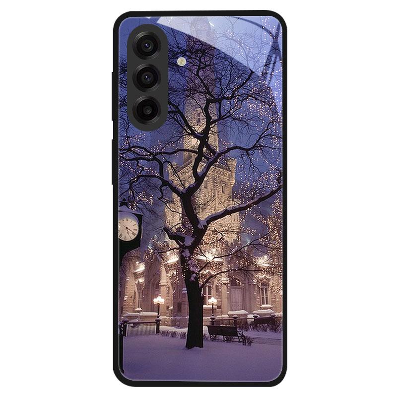 Christmas Style Tempered Glass Case For Samsung Galaxy S24 S22 S21 S23 S25 Ultra Fe Shockproof Cover S25FE S25 Edge Shell Coque
