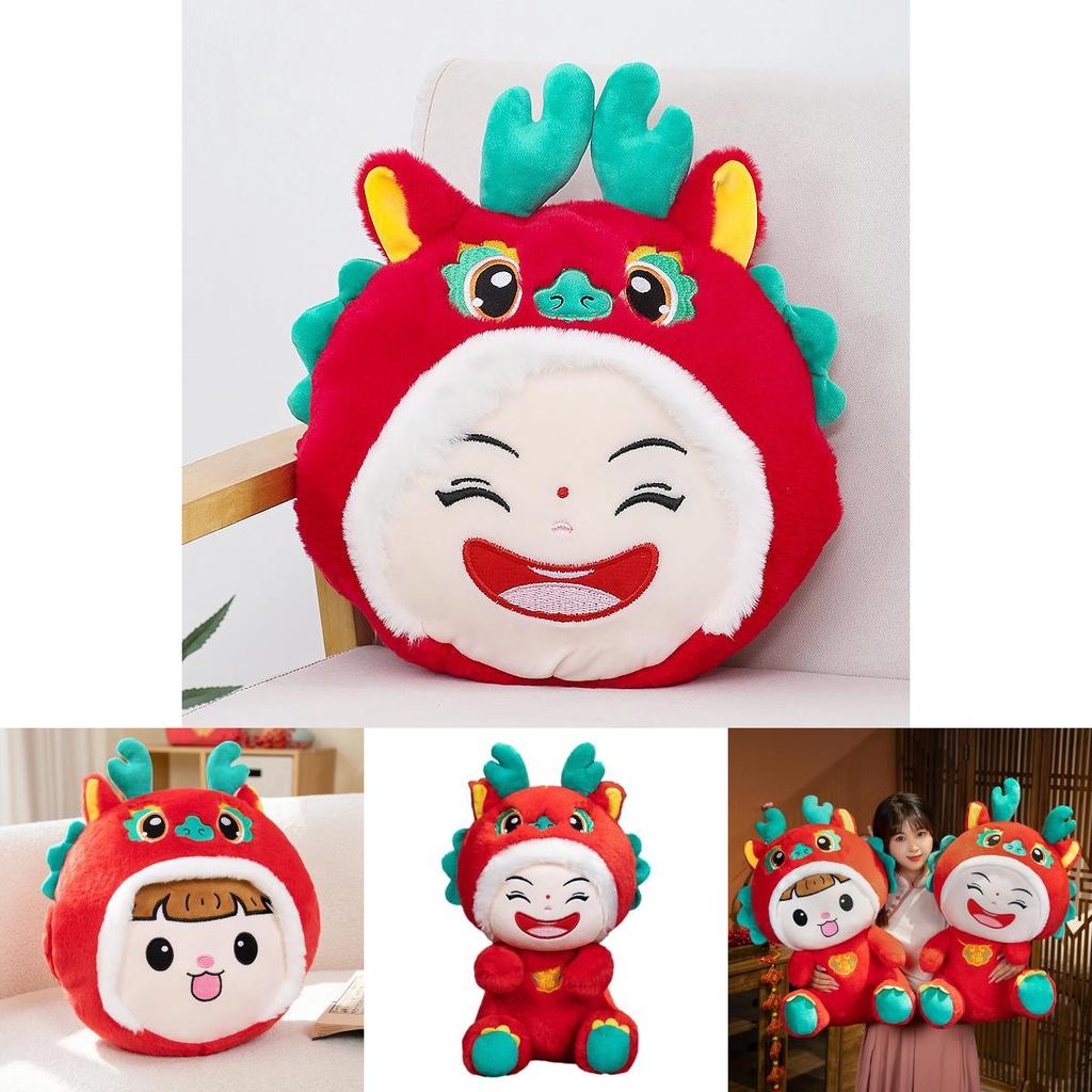 Cartoon Style Plush Dragon Toy For Chinese New Year
