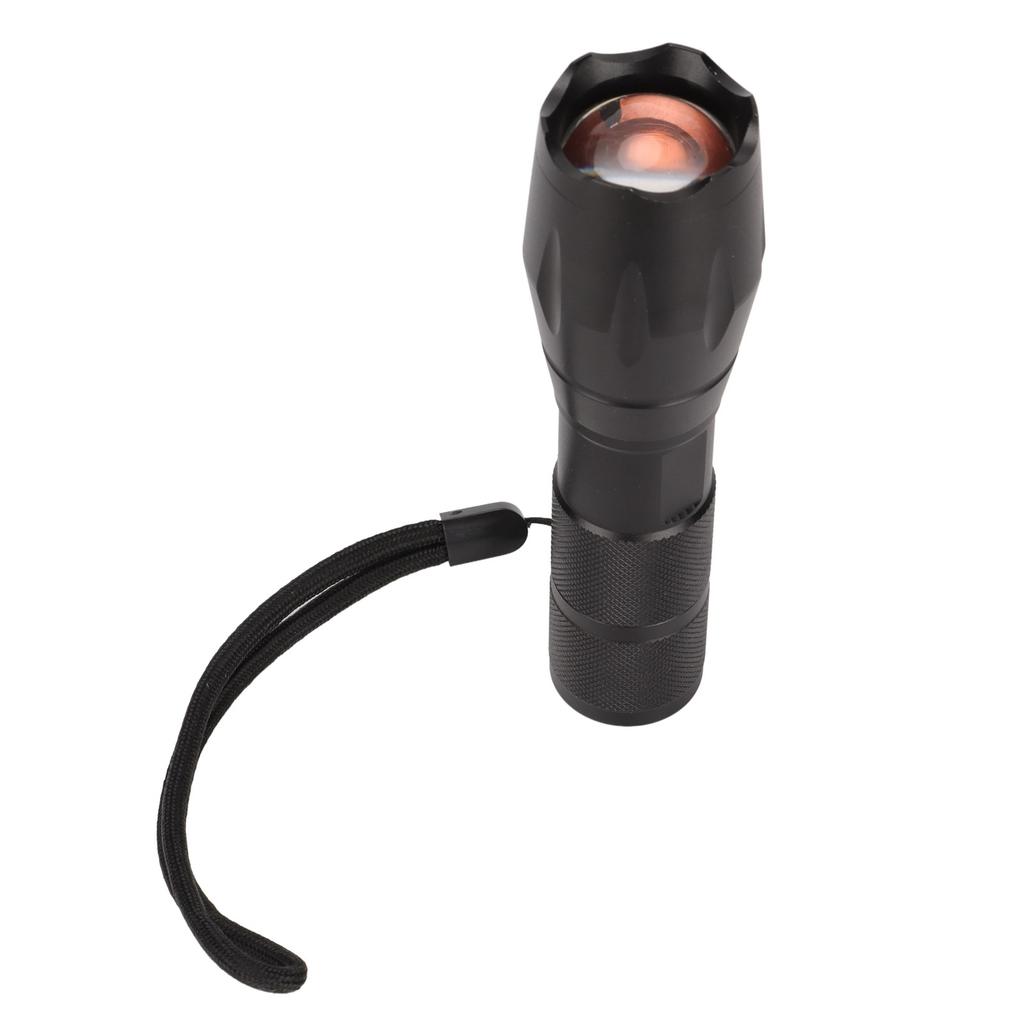 LED Sterk Lommelykt 5 Lysmoduser 2000LM IPX5 Vanntett Teleskopisk Zoombar Lommelykt for