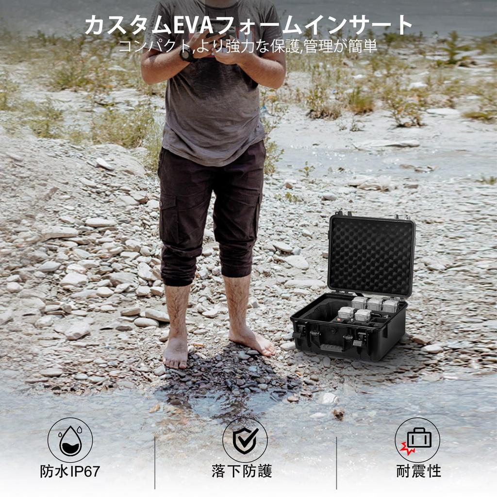 Lekufee DJI Air 3SDJI Air 3 Waterproof Hard Carrying Case - Compatible with DJI Air 3SDJI Air 3 Fly More Combo, DJI RC 2, DJI RC N3N2 Remote