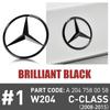 For 78/92mm ABS Tail Star Emblems Black Silver Rear Trunk Star Logo Stickers Badges Benz C300 (W204) A2047580058 C300 (W206)