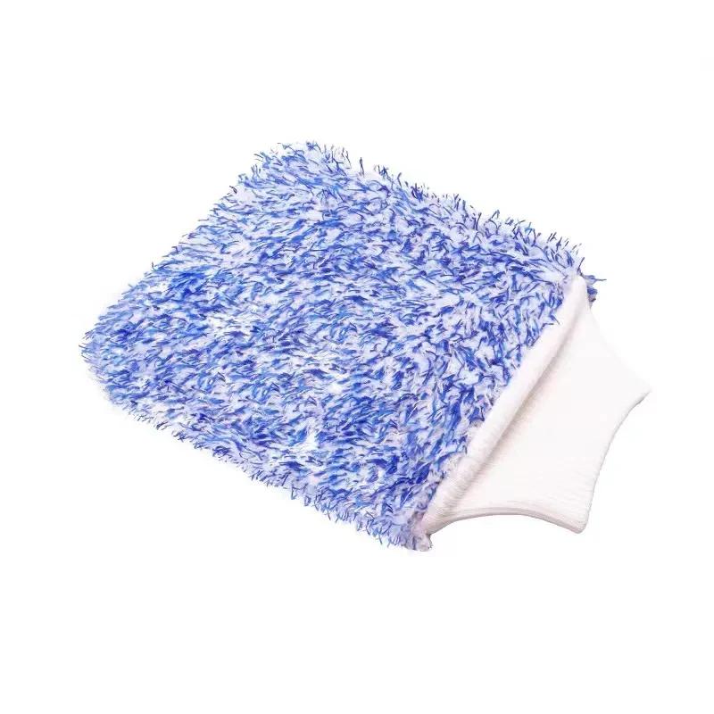 Microfiber Car Washing Gloves Thicken Coral Fleece Absorbent Water Anti-slip Cleaning Gloves Auto Cleaning Tools Car Accessoires