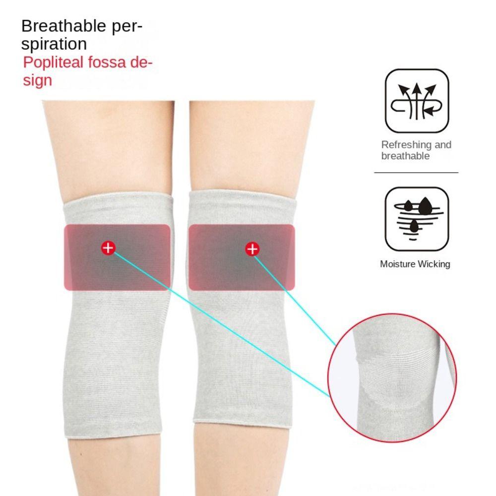 Cotton Polyester Compression Knee Brace Nude Black Grey Knee Pads Warm Fitness Equipment  Men Women