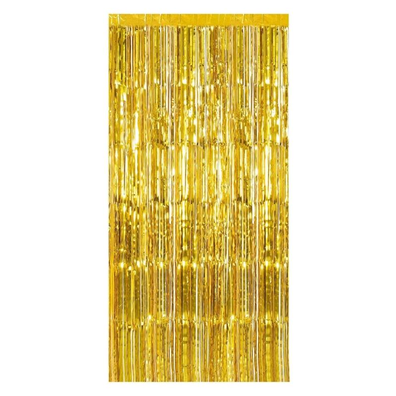 Metallic Tinsel Curtain Photo Booth Door Hanging Streamers Backdrop Birthday Wedding Bachelorette Party Decoration