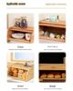 Bamboo Multifunctional Bread Box - Lidded Kitchen Storage & Desktop Organizer