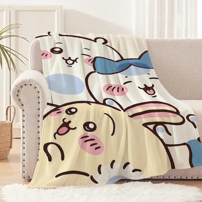 Cartoon C-ChiikawaS Cute Blanket Soft Comfortable Nap Plush Suitable For Iiving Room Office Bedroom Birthday Home Kid Gift