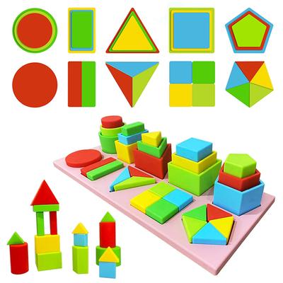 Montessori Soft Glue Shape Sorting Board Sensory Toys Digital Colors Learning Matching Games Fine Motor Training Children Toys