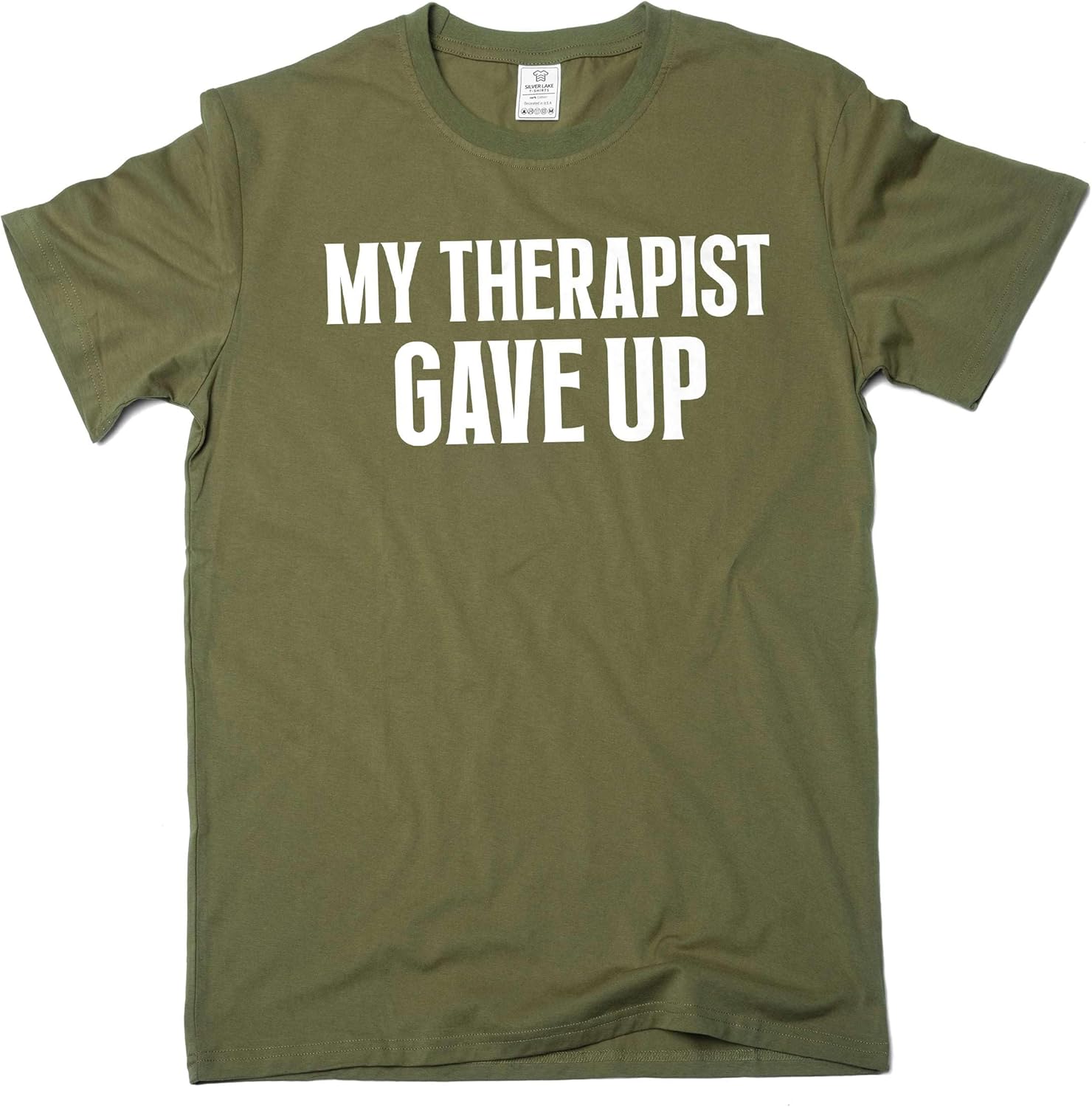 Men s Funny My Therapist gave up T-Shirt Humorous Therapy Good Mood tee Shirt S разноцветный