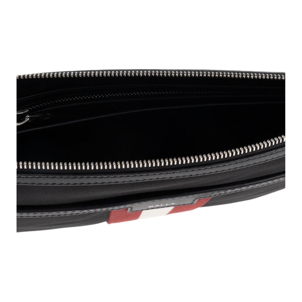 Bally Code Zipper Stripe Design Nylon Clutch Men Clutch Black MAM00YNY286U901P