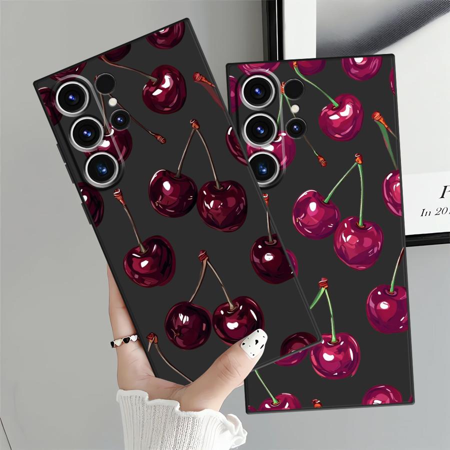 Fruit Cherry Funda Phone Cover Case for Samsung Galaxy S25 S26 S24 Plus Note 20 8 9 10 S21 FE S20 Ultra S23 S10 S9