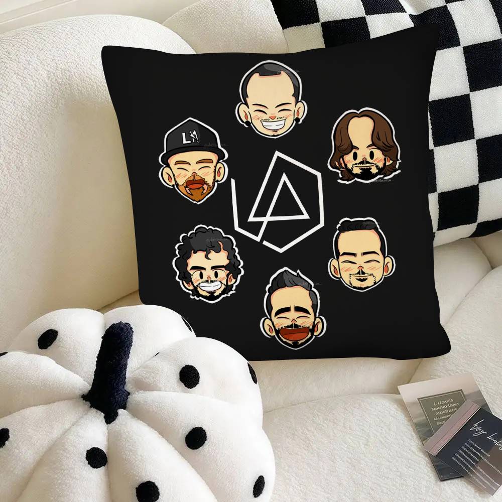 

LLinkinSParkS Cartoon Pillow Case Fashion Square Pillowcase Bedroom Sofa Room Ins Decoration Leisure 40x40cm16x16in