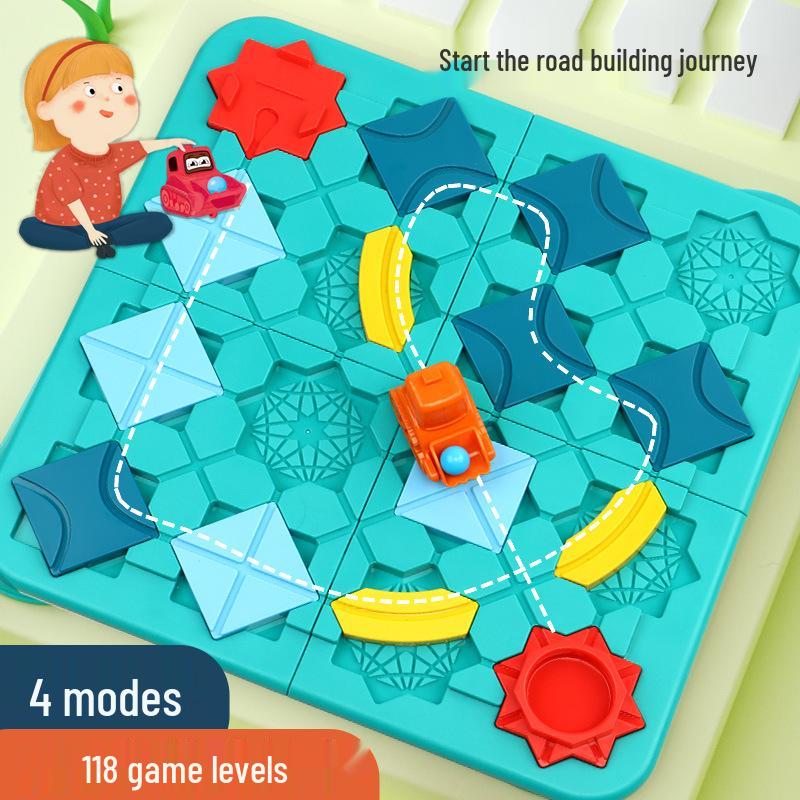Children's Educational Maze Car Table Game: Road-Building Puzzle for Boys and Girls