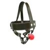 Adult Novelty Black Horse-Style Eye Mask with Silicone Ball Gag for BDSM Training Adjustable Couple Sex