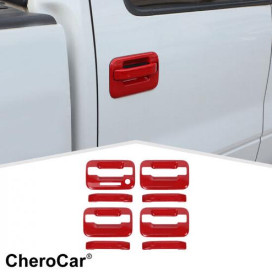 Car Door Handle Door Bowl Cover Trim Kit For 2004-2014 Ford F150 F-150 Crew Cab