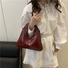 Chain PU Leather Shoulder Bag Solid Color Women's Handbag Vintage Cross Body Bag  Ladies