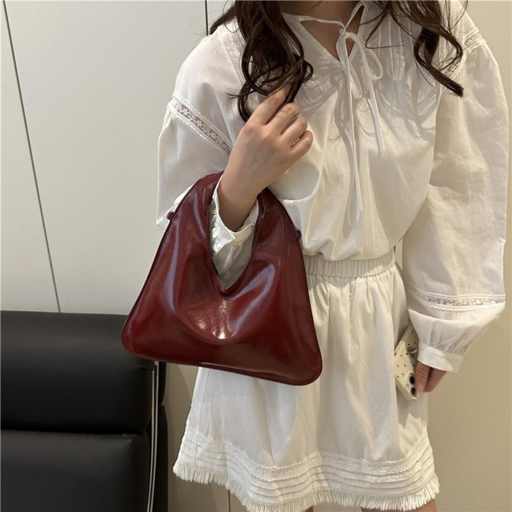 Chain PU Leather Shoulder Bag Versatile Women's Handbag Simple Cross Body Bag  Ladies