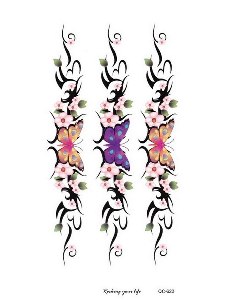Ruicailong Pegatinas de Tatuaje de Brazo Floral 3D Impermeables para Mujer - Diseño Elegante y Sexy