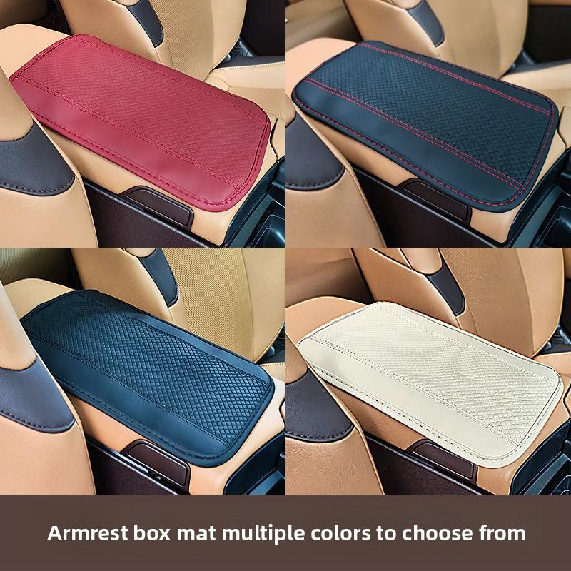 New Car Armrest Cover Mat Universal PU Leather Car Interior Central Armrest Box Pad Non Slip Decor Mat Universal Accessories