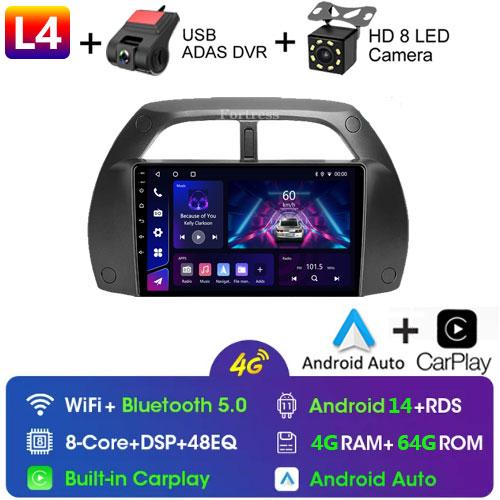 8G+128G CarPlay 2din Android AutoRadio GPS Multimedia Player for Toyota RAV4 Rav 4 2001 2002 2003-2006 DSP IPS 2 DIN Car Stereo