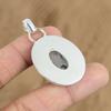 Easter Deal Oval Black Rutile Stone 925 Sterling Silver Engagement Boho Pendant