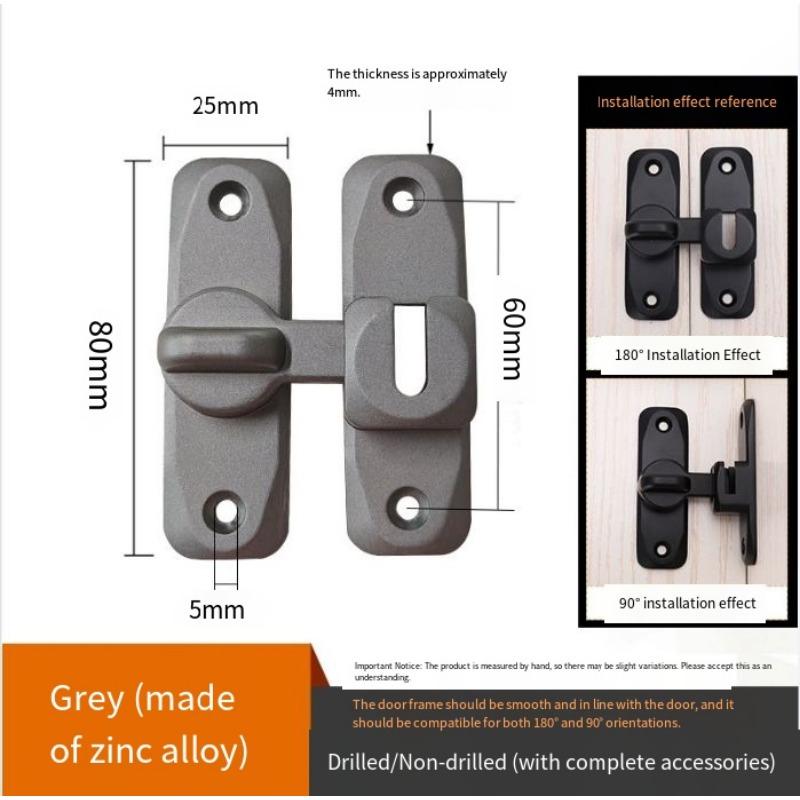 1SET Anti-theft Buckle Door Buckle Sliding Door and Window Lock Latch Door Bolt Non-punching Casement Door Lock Door Latch Door Bolt