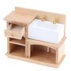 1:12 Wooden Dollhouse Furniture Basin Sink Cupboard Cupboard Cabinet