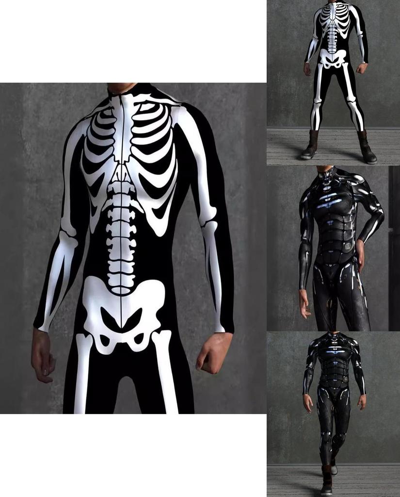 Halloweenský 3D digitálně potištěný body pro dospělé na cosplay a kostýmové párty
