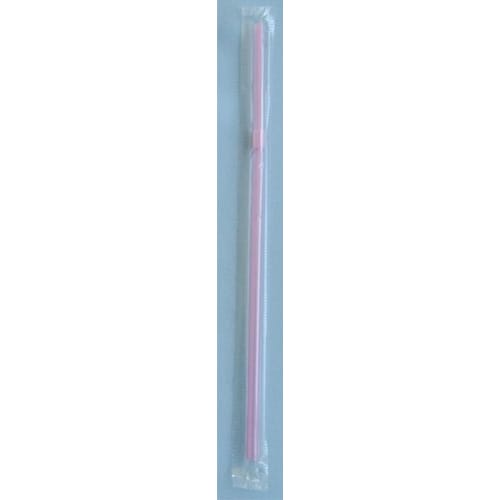 Individually Wrapped, Food Sanitation Law Compliant: Flexible Straws, Striped Pattern, 100 Straws, 5 X 190mm, Clear Bag