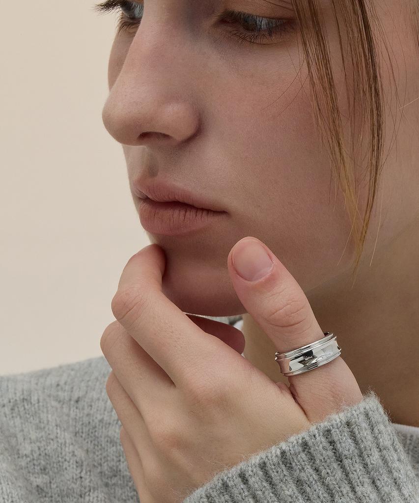 Dawnf 03H04M Polished Silver Ring
