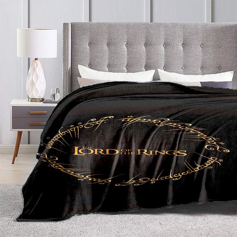 1pc Lord of the Rings Cartoon Blanket,Portable Throw for Travel & Camping, All Season Cozy Blanket,Ideal Gift