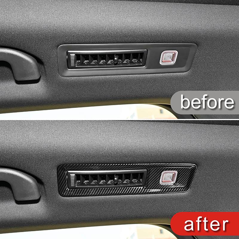 Car Styling Roof Air Outlets Frame Decoration Cover Trim For BYD Tang 2025 Carbon Fiber Color Interior Accessories