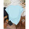 Women's Leopard Print Smiling Face Graphic Round Neck Short Sleeve T-Shirt