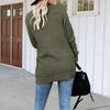 Women's Solid-color Fashionable Long-sleeved Top Coat