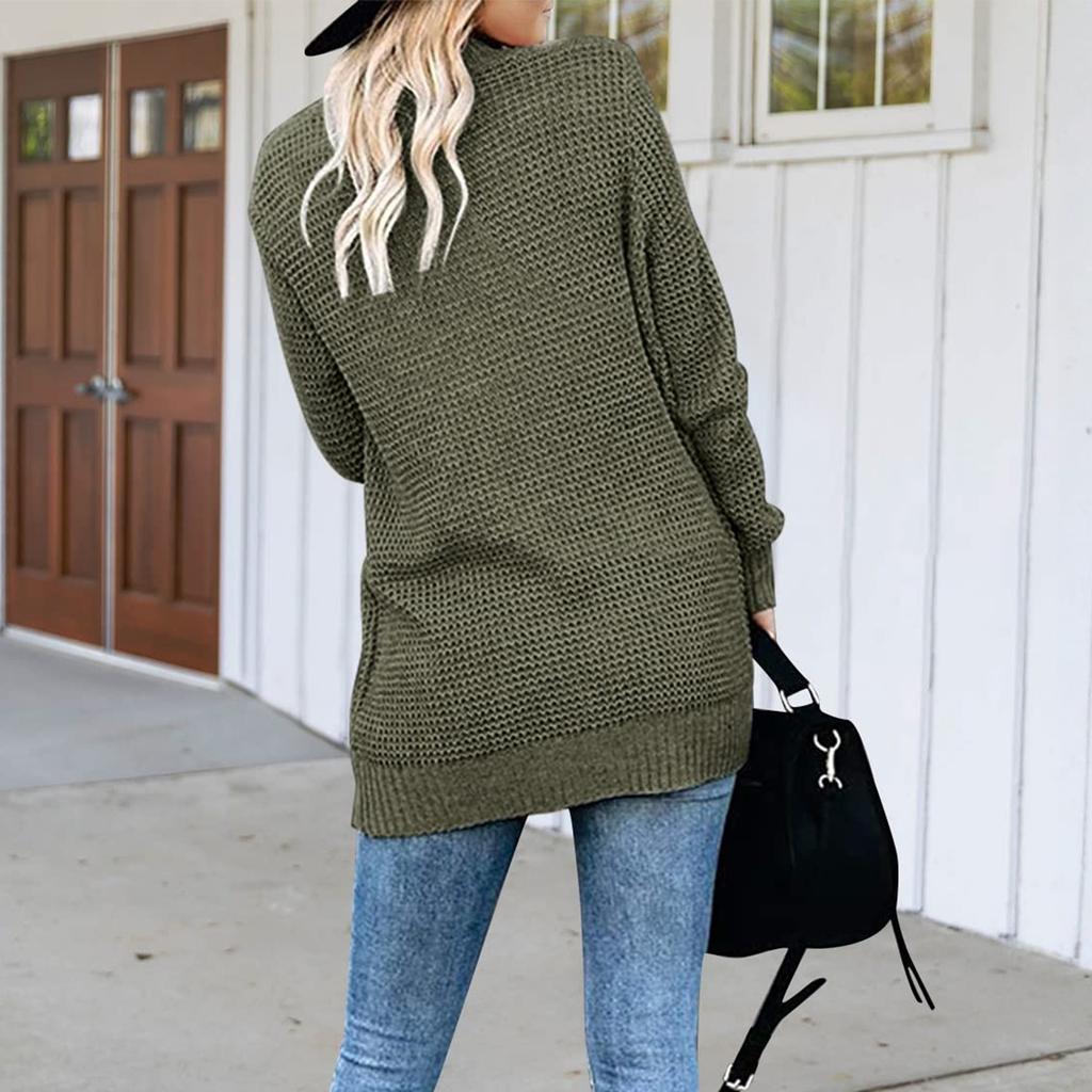 Women's Solid-color Fashionable Long-sleeved Top Coat