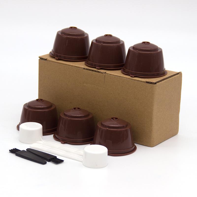 6-Pack Coffee Capsule Cups for DOLCE GUSTO with Filter Box Set