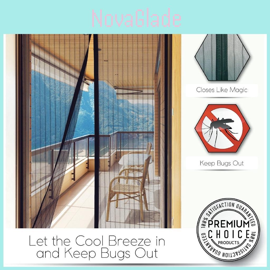 Premium Quality Magic Mesh Net Screen Door With Magnetic Closure For Bug-free Living