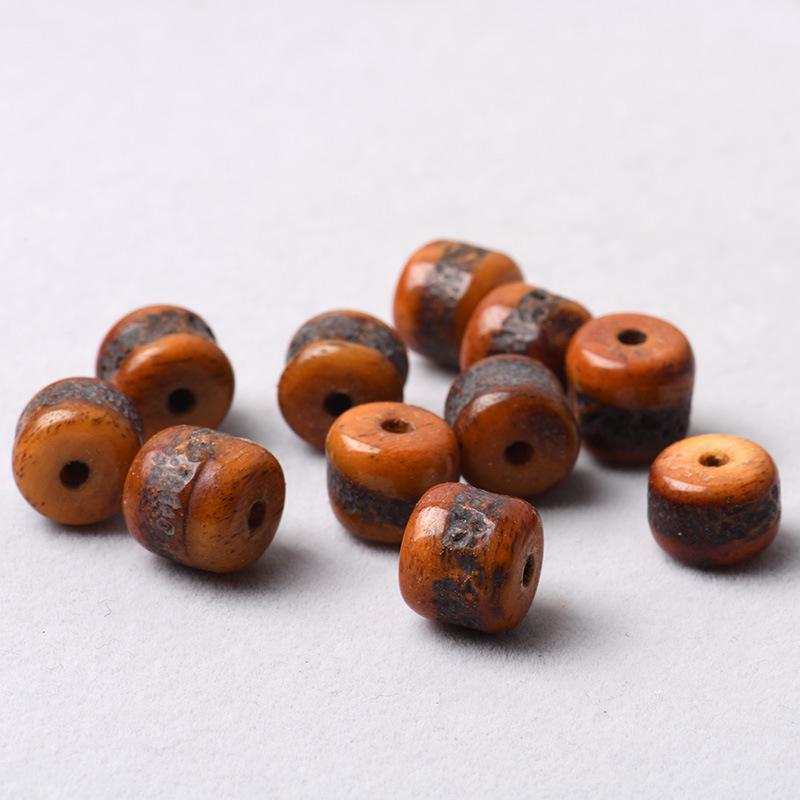 Tibetan Style 108 Prayer Beads: Genuine Cow Bone, Cultural Play Accessories, DIY Loose Beads.