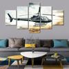 5Pcs Helicopter Plane Travel Pictures Canvas Art HD Print Home Decor No Framed Room Decor Modern Abstract Wall