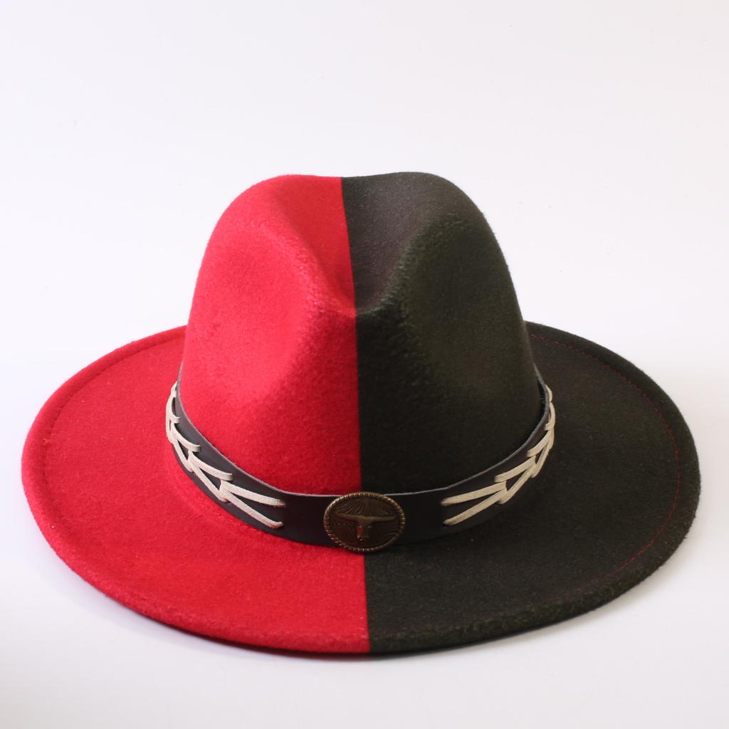 Popular European and American Classic Double-color Wide-brimmed Top Hat Men's and Women's Fashion OL Style Cowboy Hat Jazz Hat