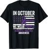 In October We Wear Purple No Violence Awareness Gift Unisex T-Shirt
