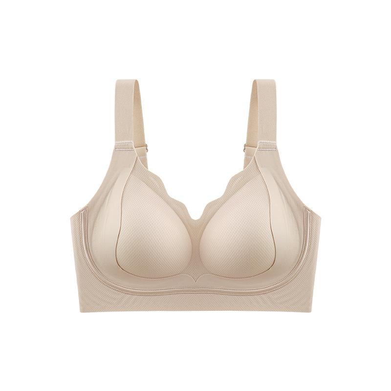 Traceless Liquid Foundation Underwear Big Breasts Show Small Gathering, Anti-sagging, Comfortable and Breathable Soft Support Bra