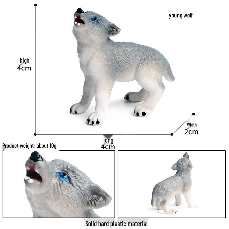 Miniatur-Dschungeltier-Simulationsspielzeug-Set: Reh, Fuchs, Eichhörnchen, Elch, Waschbär, Schwein, Kaninchen